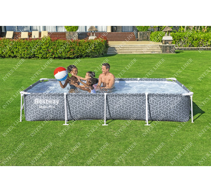 561FV Bestway Каркасный прямоугольный бассейн, 366х201х66см+фильтрнасос