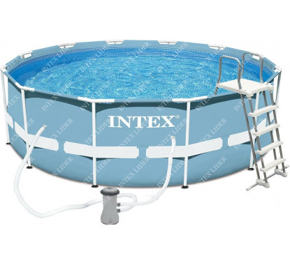 26718/28726 Каркасный бассейн круглый Intex, 366х122см, фильтр-насос картр 3785л/ч
