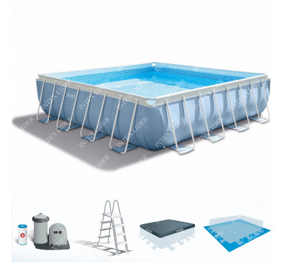 Бассейн каркасный 427х427х107 см Intex Prism Frame 28764